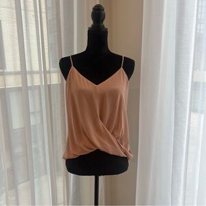 Dusty pink wrapped tank blouse